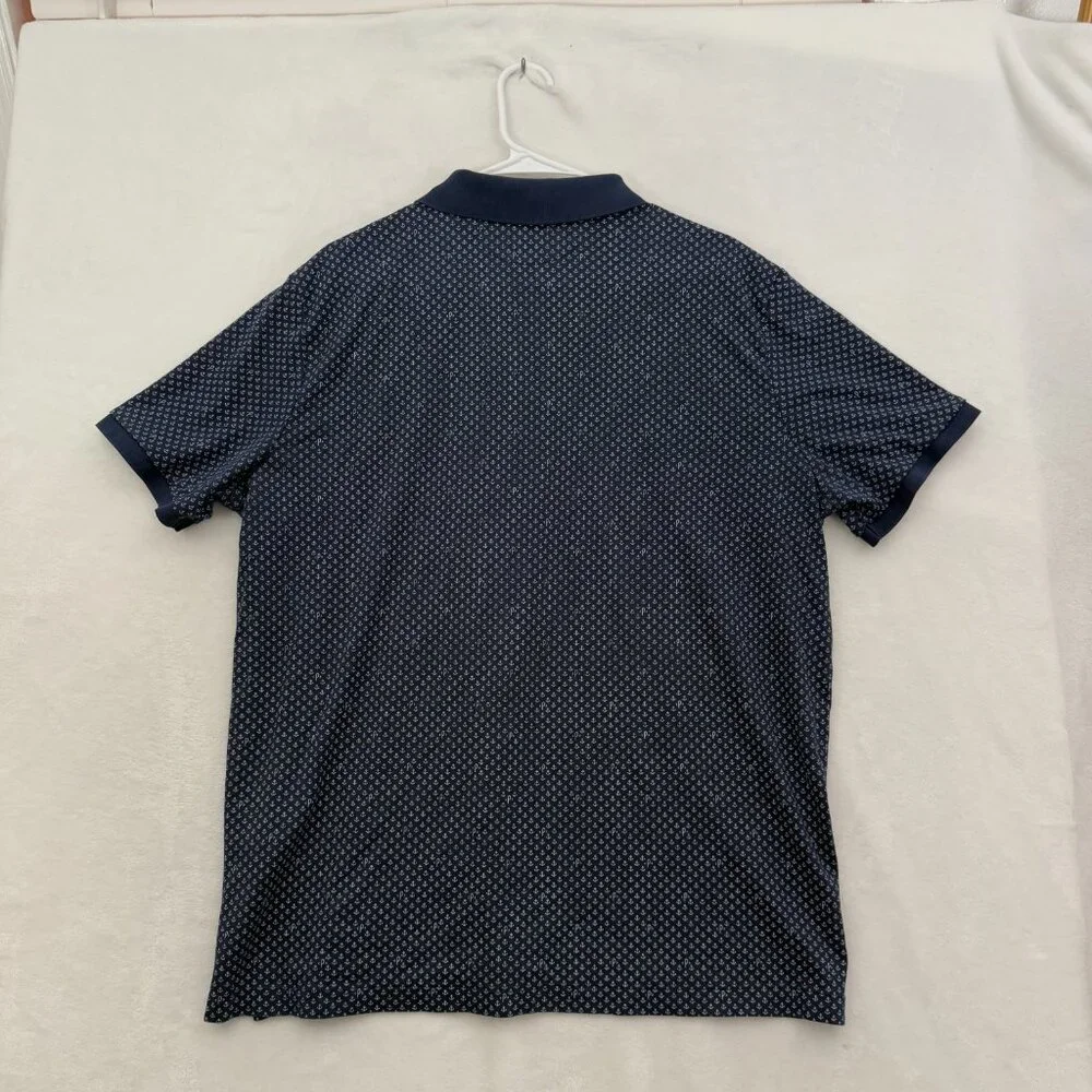 Polo Ralph Lauren Polo Shirt Mens XL Blue Classic Fit Anchor Geometric Pony